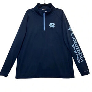 COLUMBIA Men's North Carolina Tar Heels‎ Navy Quarter-Zip Pullover XXL